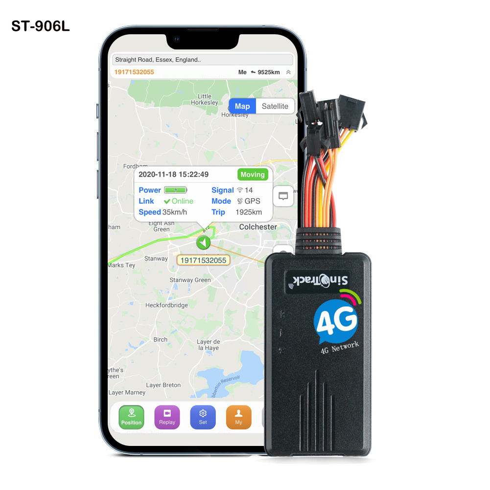 High Quality SinoTrack 4G ST-906L SOS Emergency Button Car Track GPS Tracker With Free Tracking Software APP