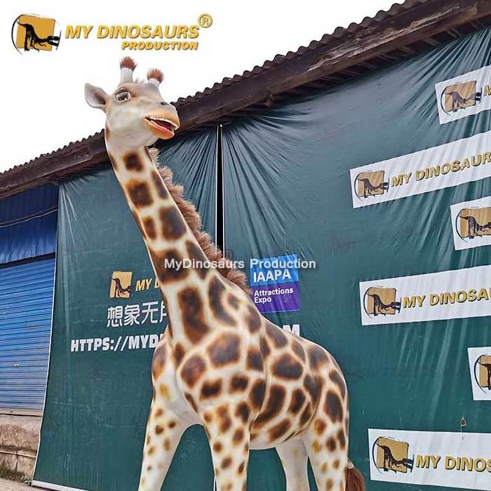 MY Dino D027 Playground Animatronic Animal Life Size Giraffe Prop for Sale