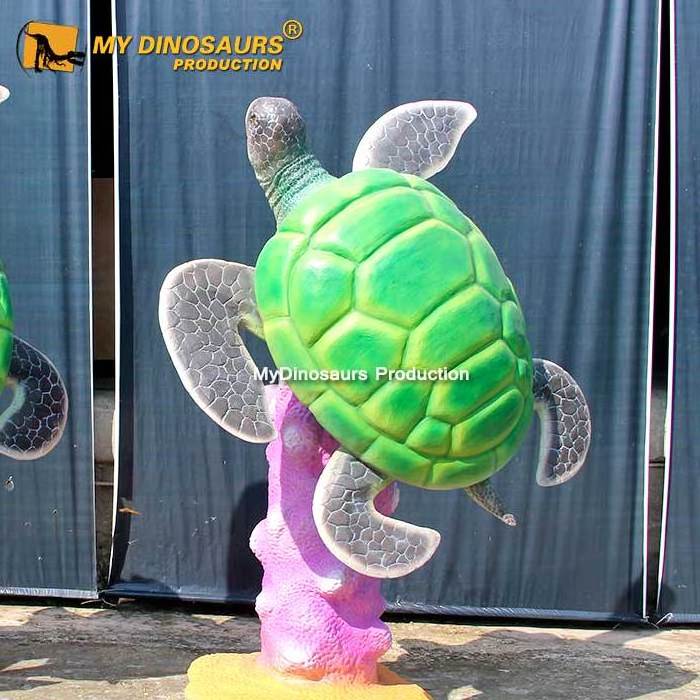 Z MY DINO AA-092 Good Quality Animatronic Sea Life Size Fiberglass Turtle Model