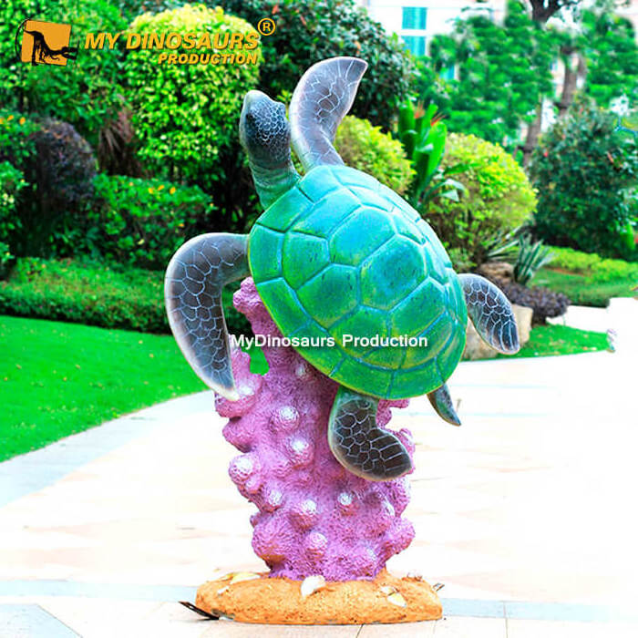 Z MY DINO AA-092 Good Quality Animatronic Sea Life Size Fiberglass Turtle Model