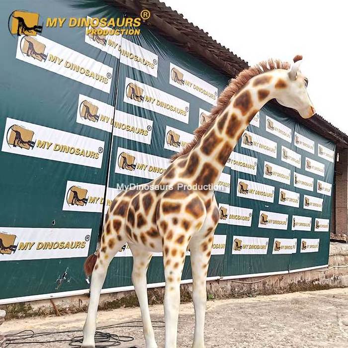 MY Dino D027 Playground Animatronic Animal Life Size Giraffe Prop for Sale