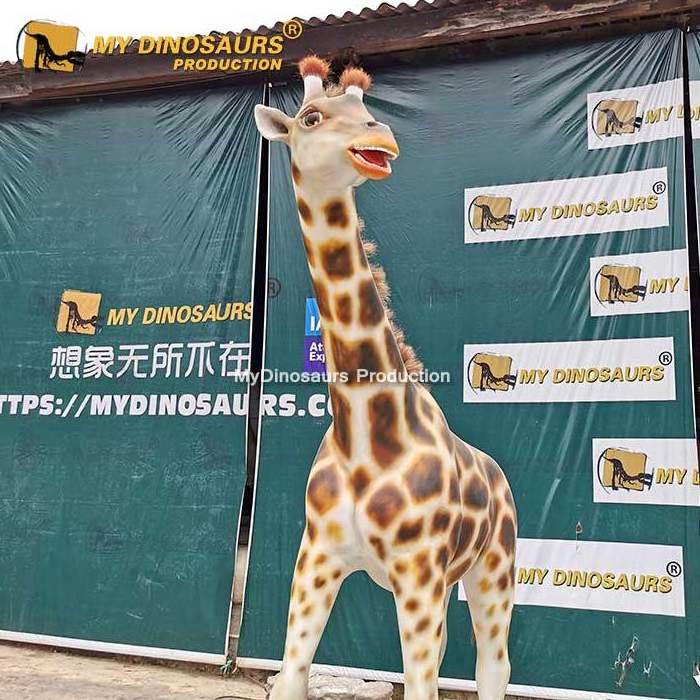 MY Dino D027 Playground Animatronic Animal Life Size Giraffe Prop for Sale