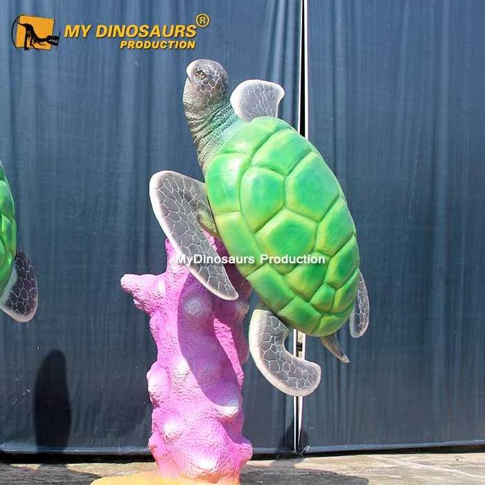 Z MY DINO AA-092 Good Quality Animatronic Sea Life Size Fiberglass Turtle Model