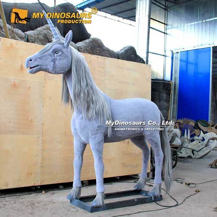 MyDino AA058 Customized Life Size Animatronic Unicorn with Fur