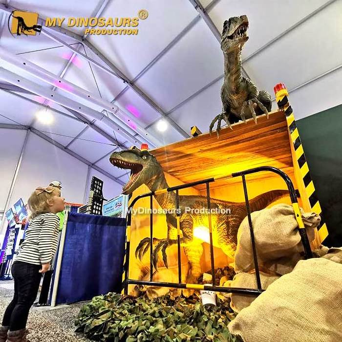 R Safari Park Velociraptor Animatronic Dinosaur Interactive