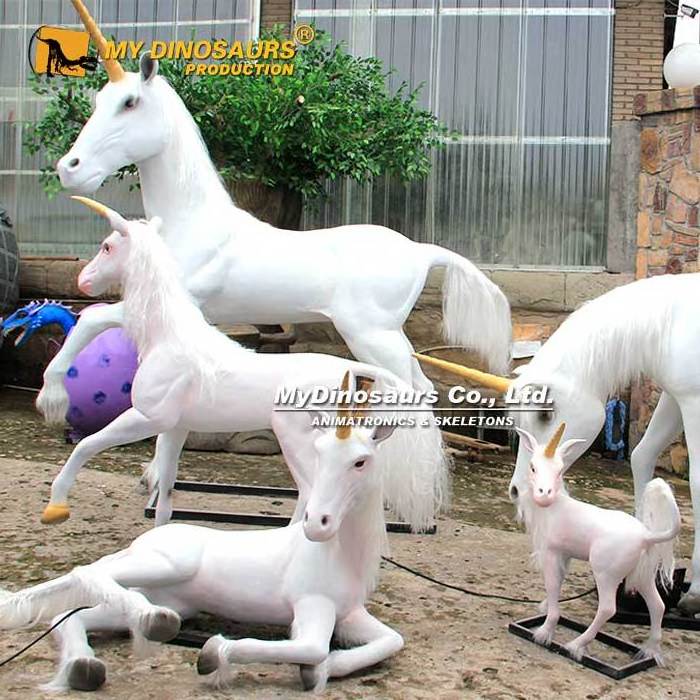 The Legendary Creature Animatronic Realistic Unicorn Model for Decoration