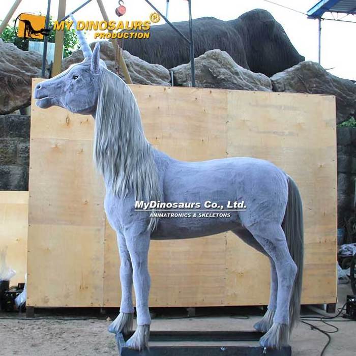 MyDino AA058 Customized Life Size Animatronic Unicorn with Fur