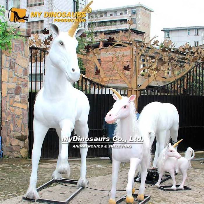 The Legendary Creature Animatronic Realistic Unicorn Model for Decoration