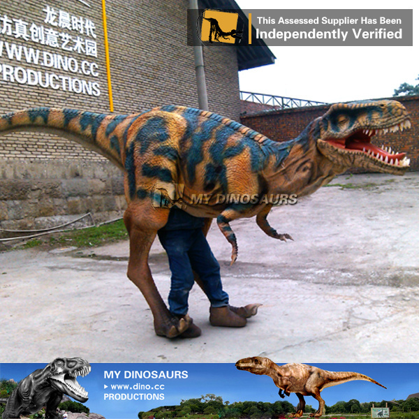 MY Dino-Life size velociraptor adult dinosaur costume