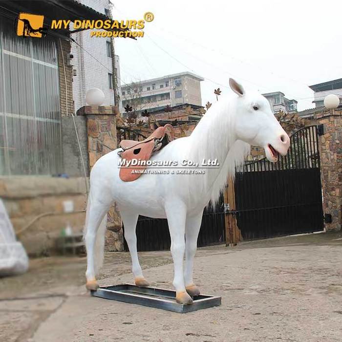 MY DINO Animatronic Animal Model White Horse for Ride