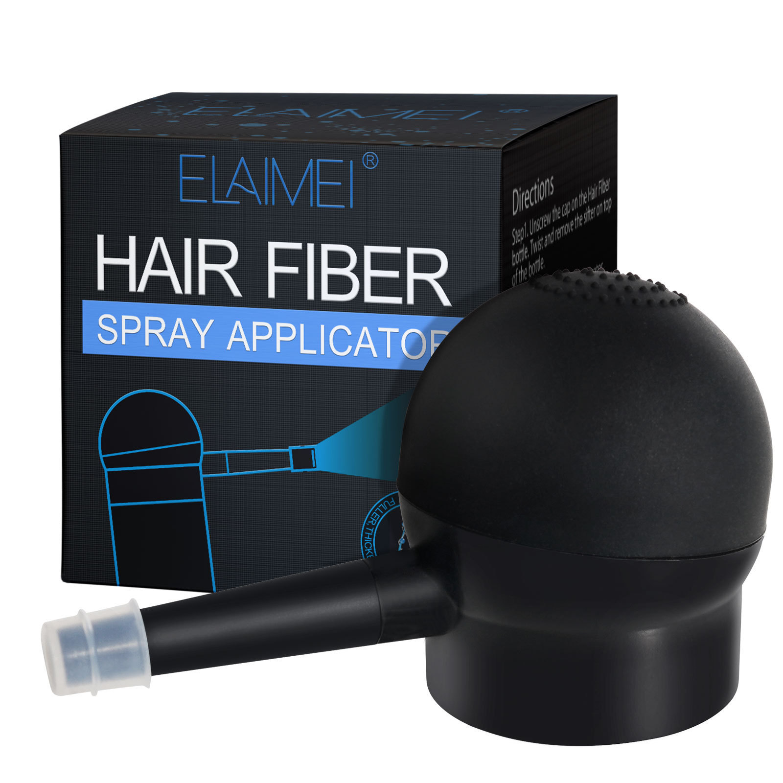 ELAIMEI Hair Fiber Spray Applicator 2 In 1 Kit Hair Building Fibers Spray Pump Bottle