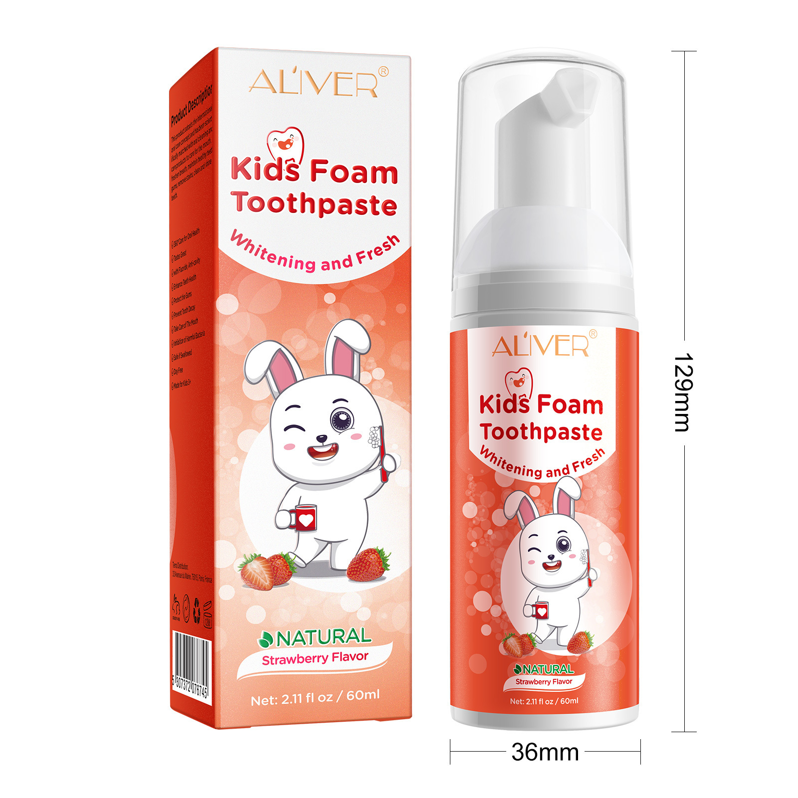 Wholesale Safe Natural Child Toothpaste Various Fruit Flavors Dental Hygiene Teeth Whitening Kids Foam Toothpaste