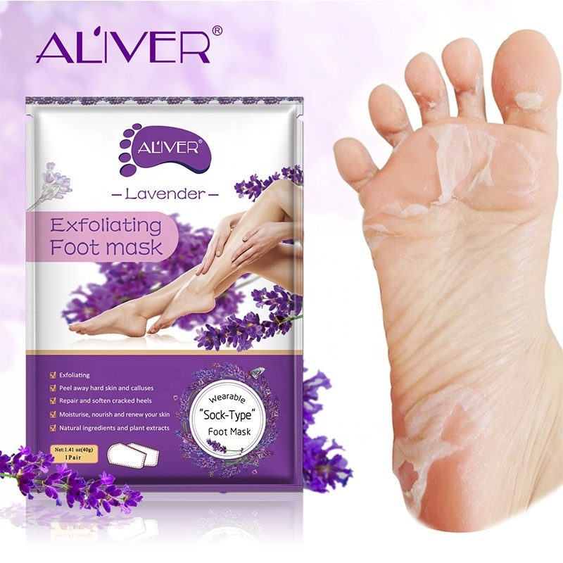 Aliver Lavender Moisturizing Foot Mask Effectively exfoliates and softens calluses