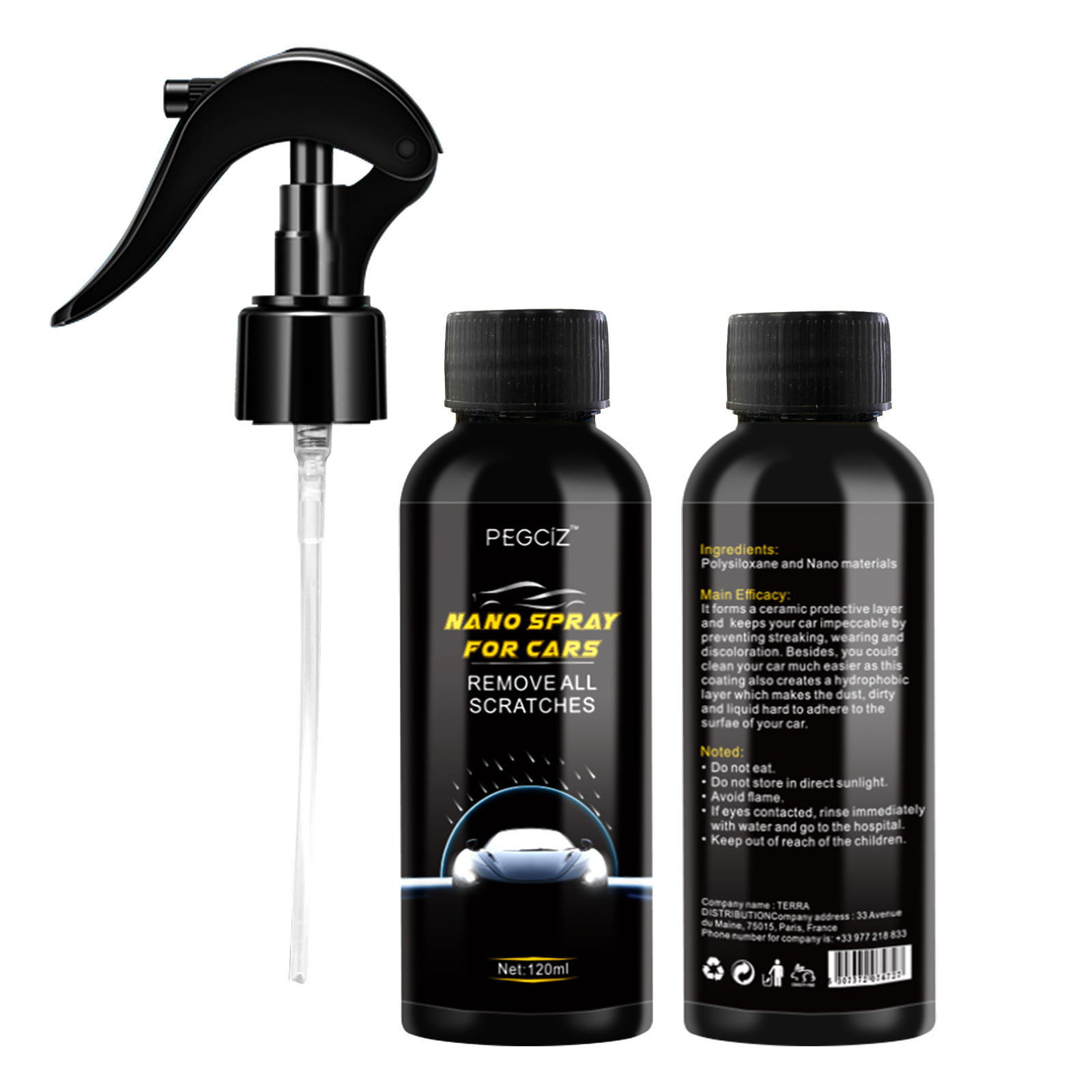 Car Nano Ceramic Coating Polishing Spraying Wax For Auto Agent Ceramic Car Wash Fortify Quick Coat Polish & Sealer Spray