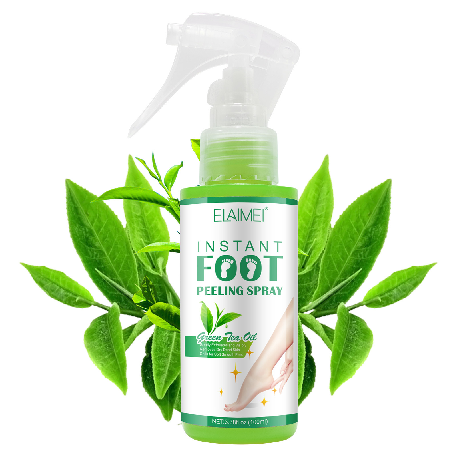 ELAIMEI  Remove Foot Dead Skin Spray Instant Foot Peeling Spray Foot Exfoliation Spray