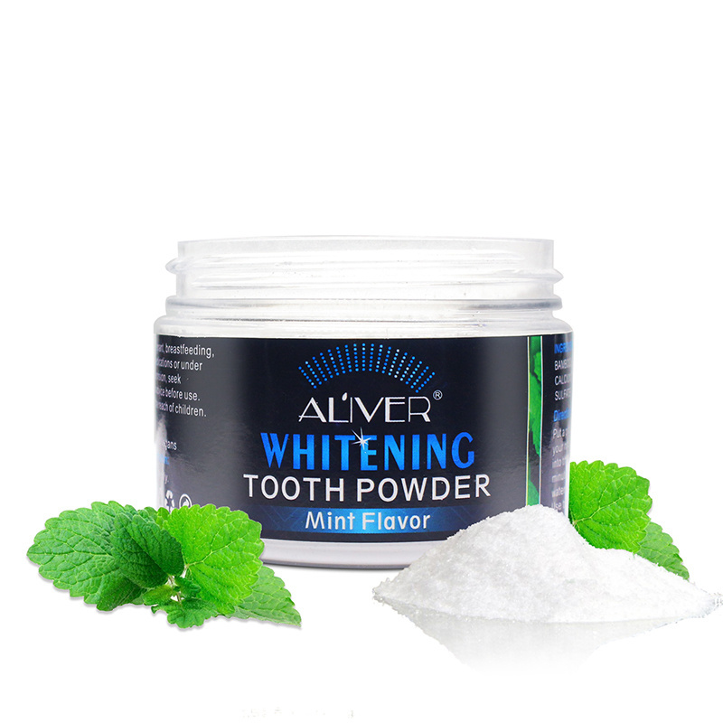 Organic mint activated charcoal whitening teeth powder