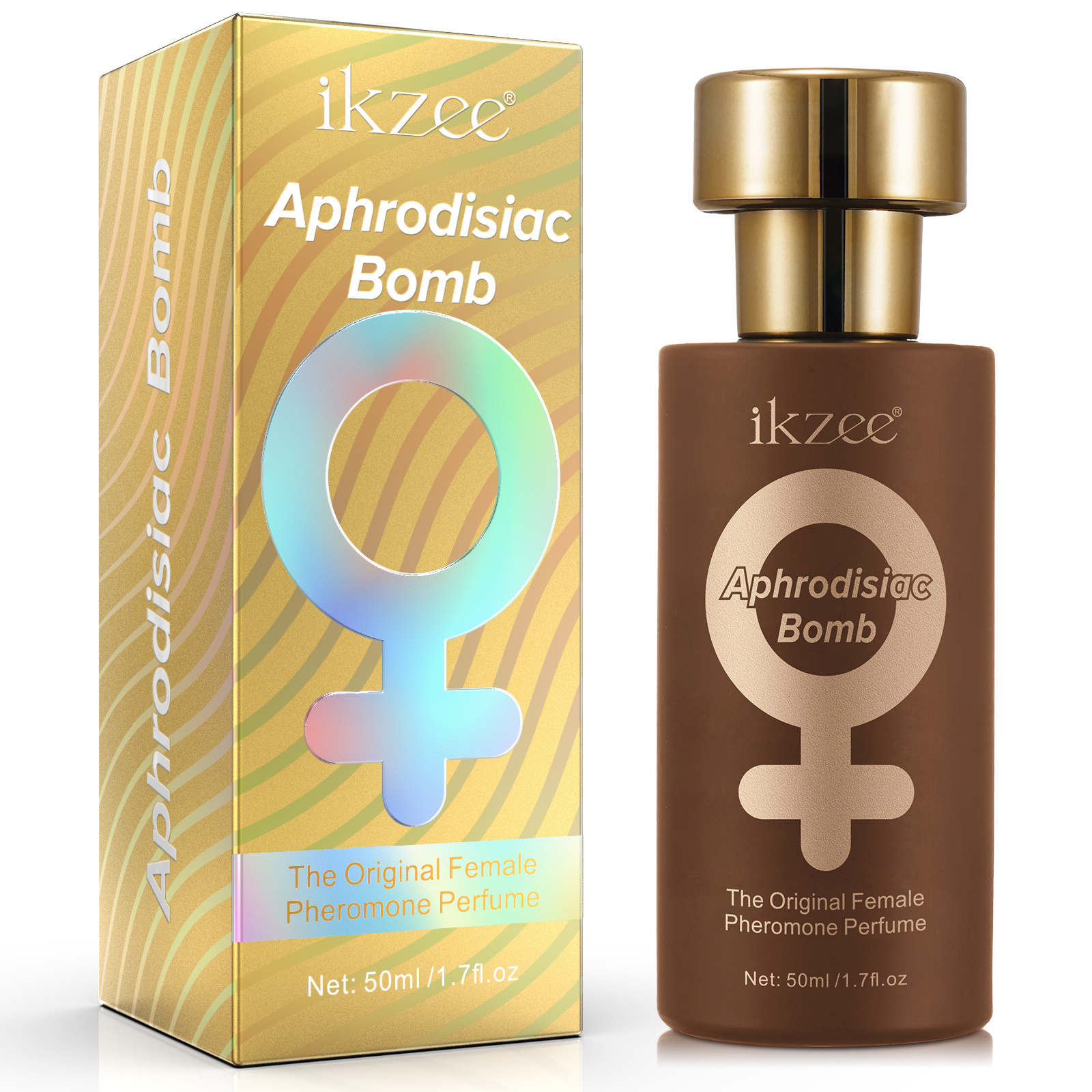 Ikzee Original Female Pheromone Perfume Aphrodisiac Sexy Spray Long Lasting Fragrance Lure Him Pheromone Perfume for Women 50ml