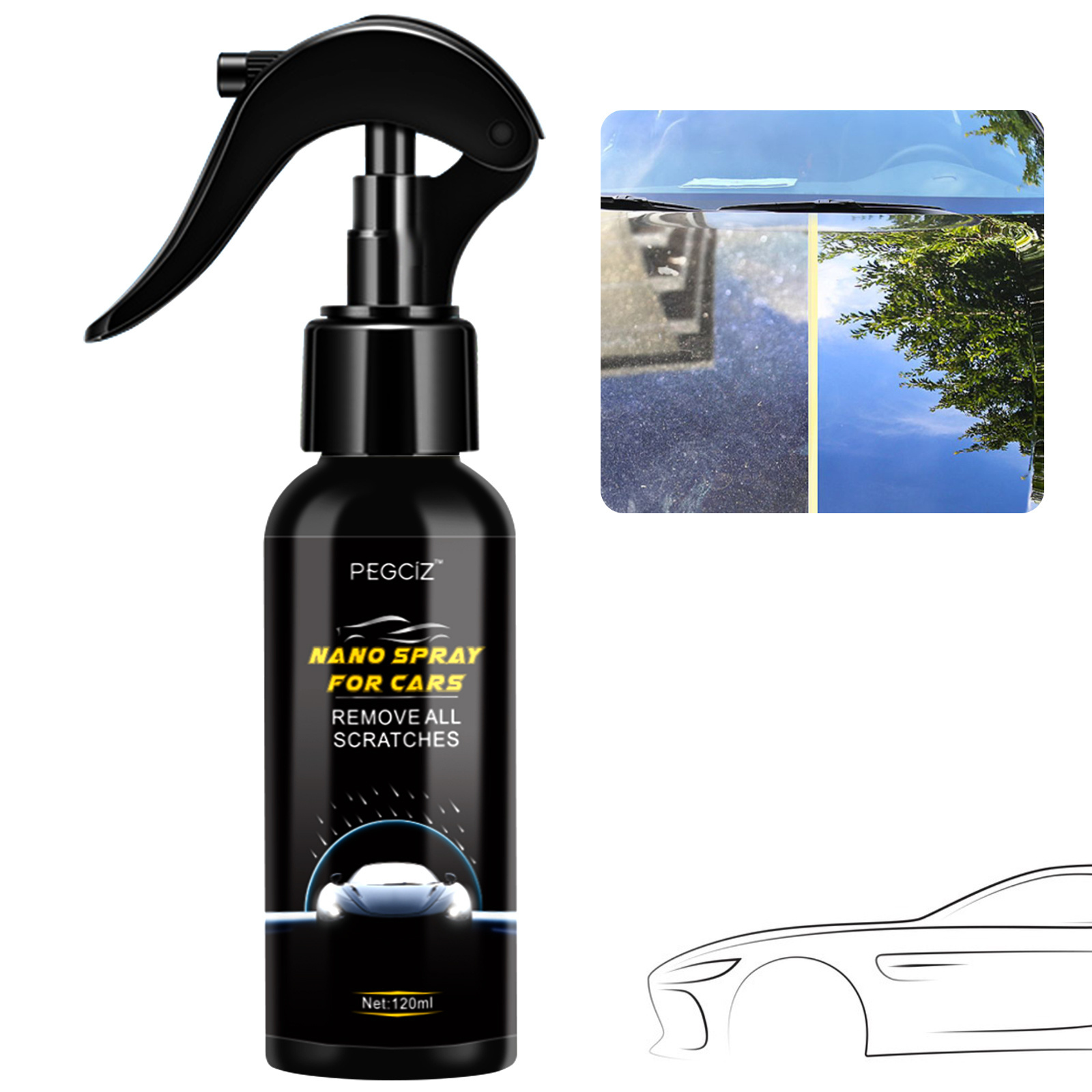 Car Nano Ceramic Coating Polishing Spraying Wax For Auto Agent Ceramic Car Wash Fortify Quick Coat Polish & Sealer Spray