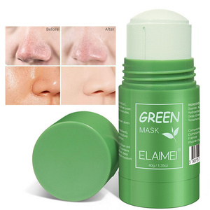 Private Label Acne Treatment Matcha Stick Facial Mask Deep Cleansing Pores Oil Control Mud Green Tea Facial Clay Mask Stick