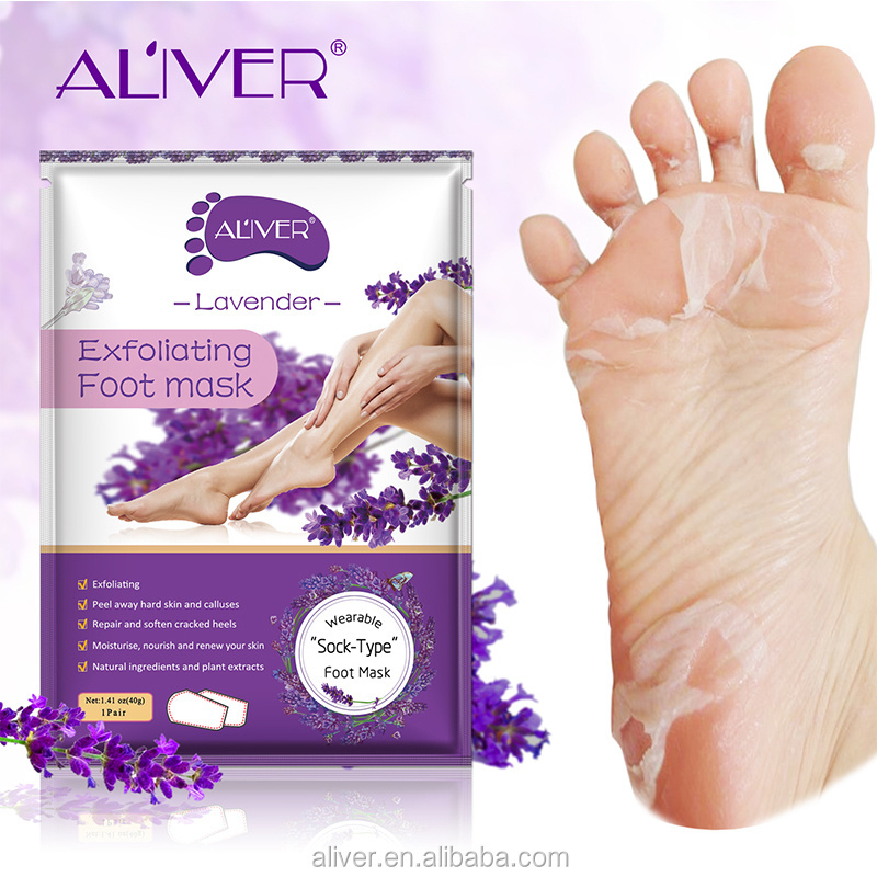 ALIVER Foot Peeling Moisturizing Natural Exfoliating Foot Mask