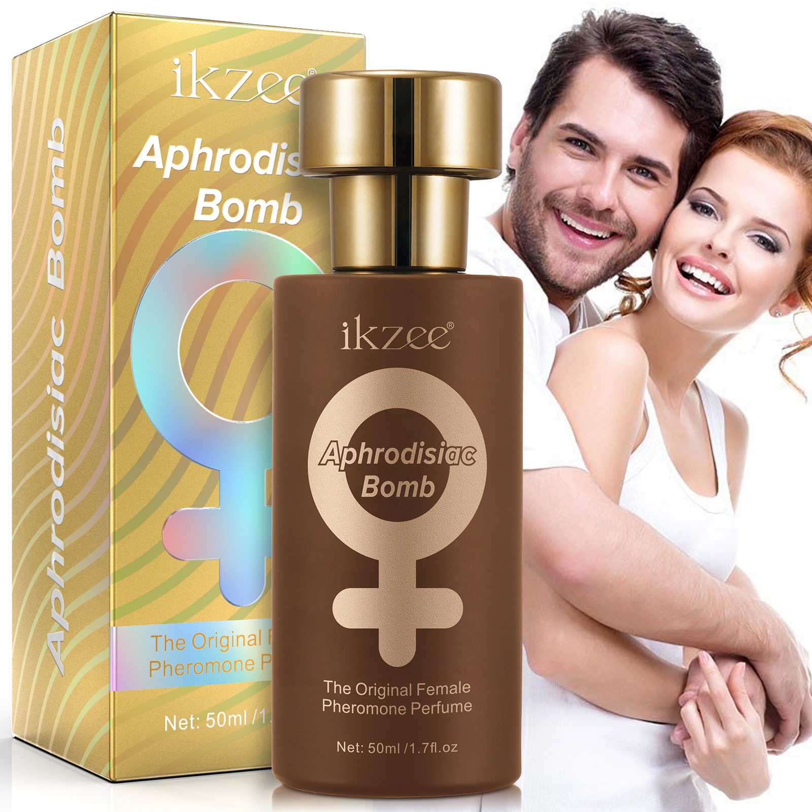 Ikzee Original Female Pheromone Perfume Aphrodisiac Sexy Spray Long Lasting Fragrance Lure Him Pheromone Perfume for Women 50ml