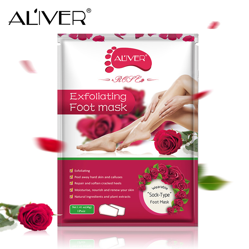 aliver repair rough heel remove dead skin exfoliating foot peeling off mask