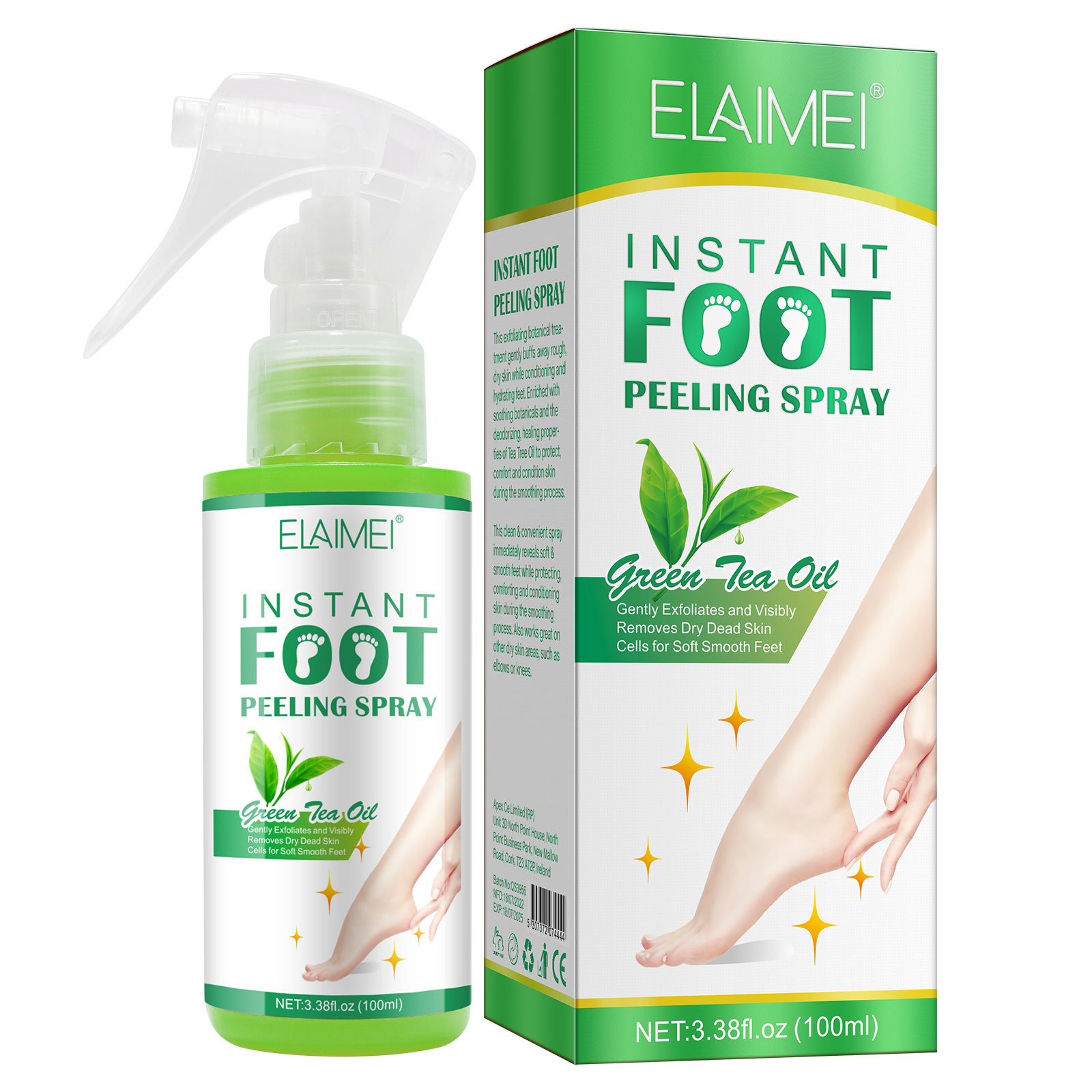 ELAIMEI  Remove Foot Dead Skin Spray Instant Foot Peeling Spray Foot Exfoliation Spray