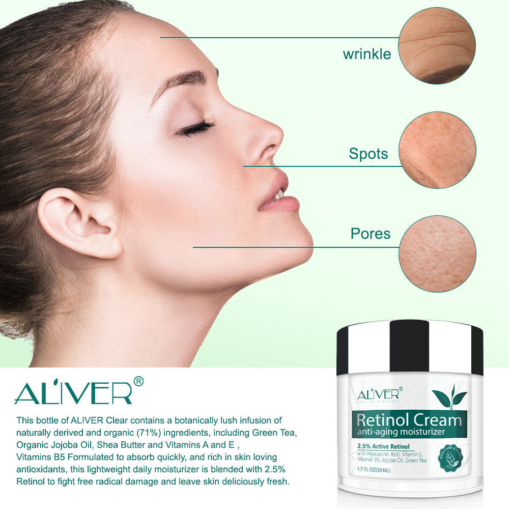 ALIVER High Quality Anti Aging Moisturizing Facial Cream Skin Care Anti Spot Whitening Retinol Face Cream