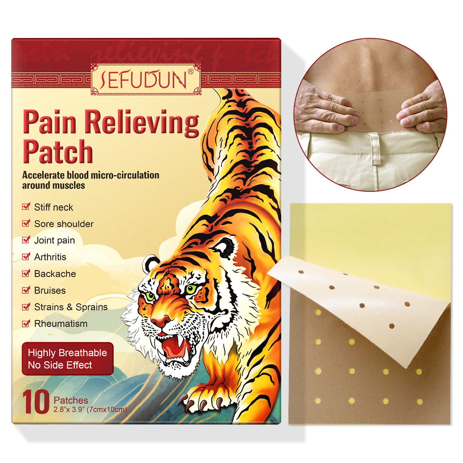 Fast Acting Long Lasting Herbal Warming Pain Relieving Heat Patches 10 Pcs Pain Relief Plaster for Arthritis Back Shoulder Joint