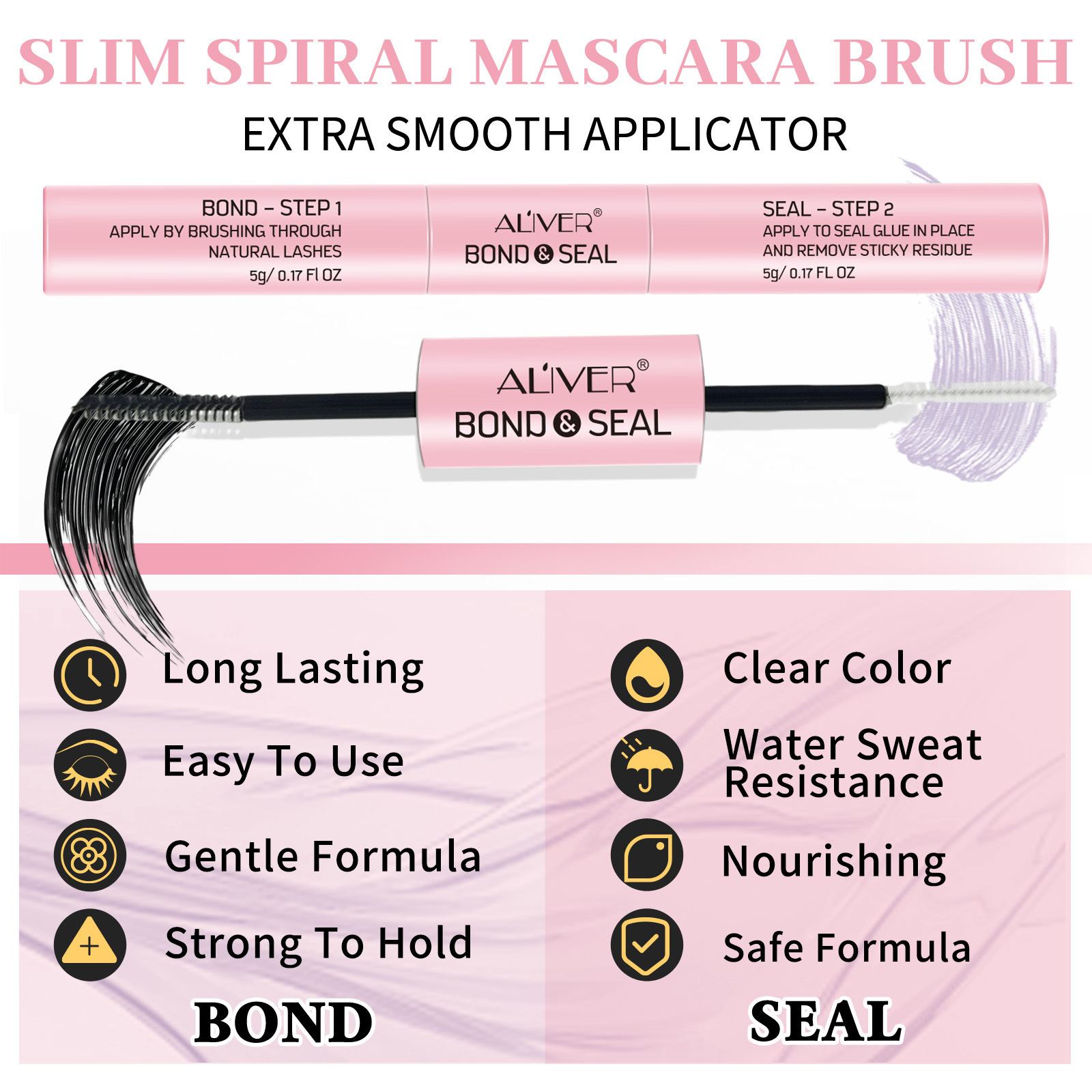 New 2 in 1 Lash Adhesive and Lock Waterproof Strong Hold Glue Sealant Cluster Lash Bond and Seal for DIY Lash Extension