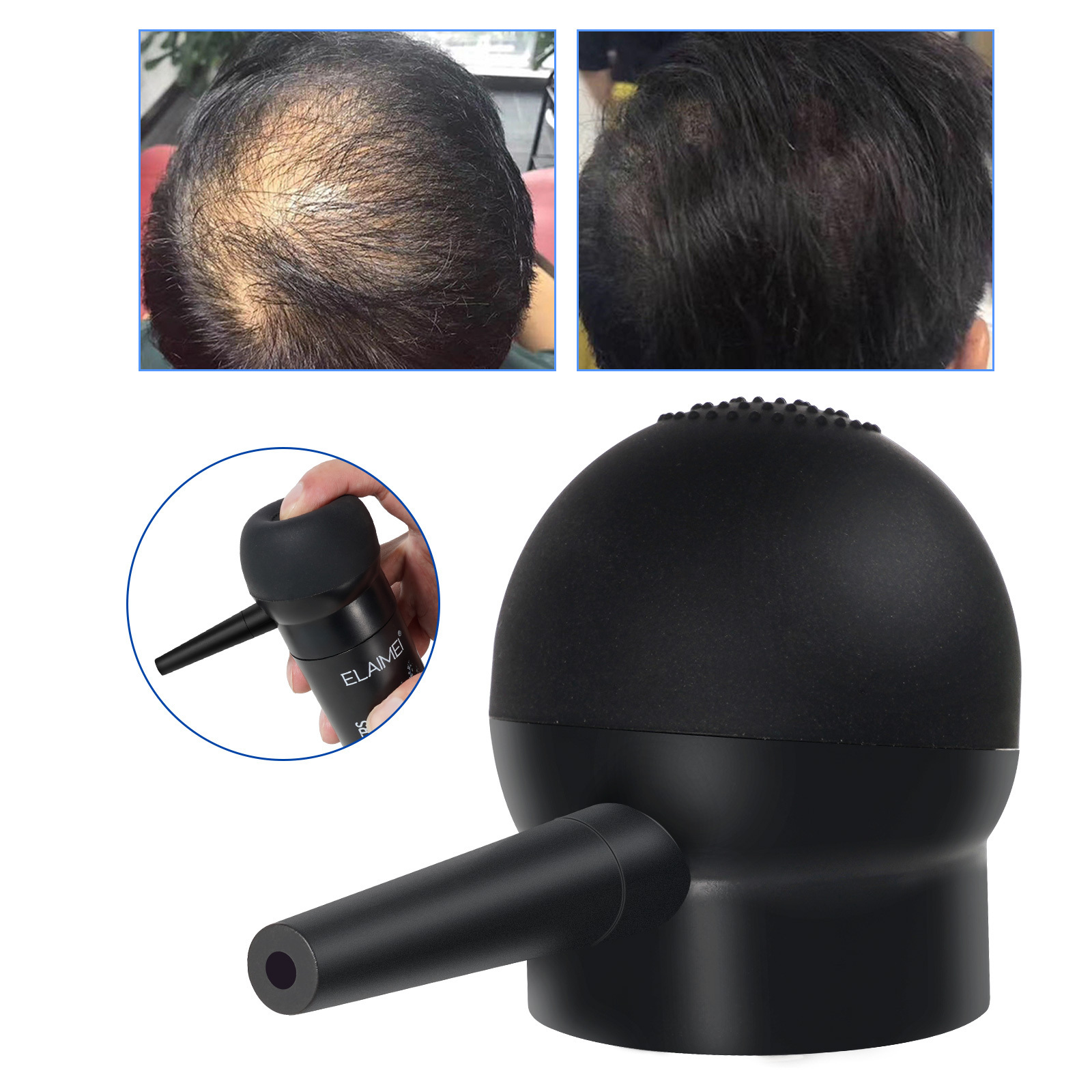 High Quality Hair Building Fiber Set Waterproof Premium Hair Fibres Powder for Thinning Hair with Spray Pump Applicator