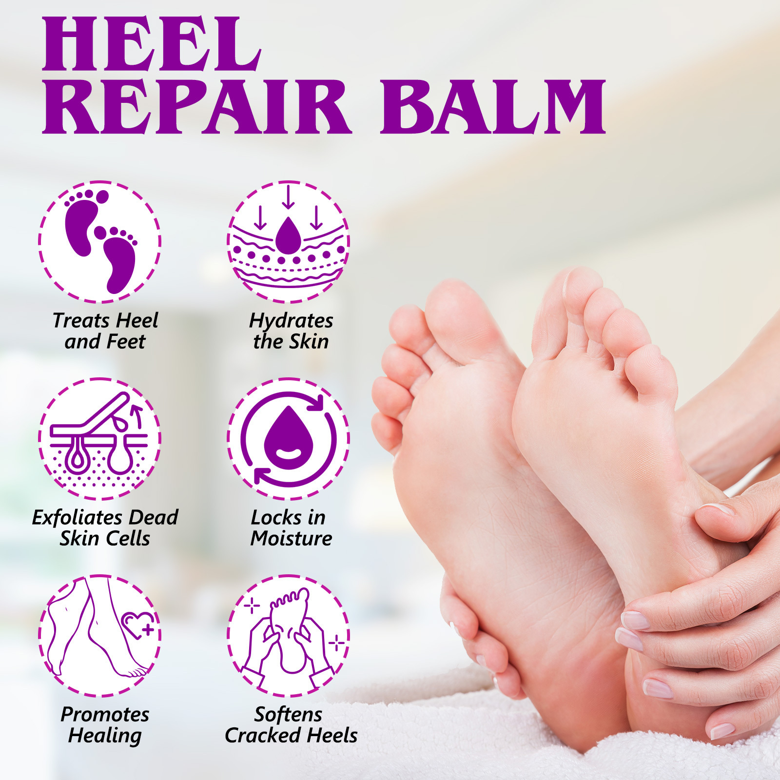 Private Label Foot Care Natural Hydrating Rough Cracked Heel Repair Balm Dead Skin Removal Balm Stick