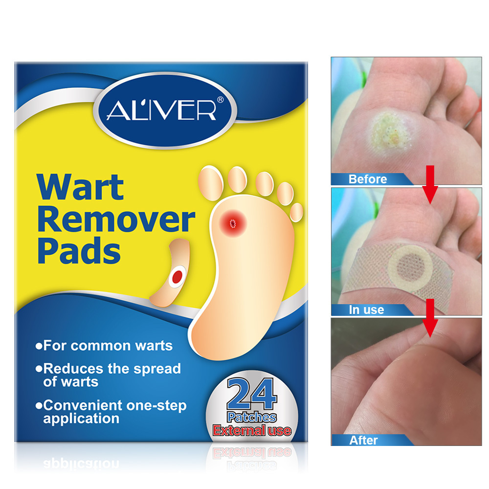 Best Selling Products 24 Pcs Foot Warts Plaster Callus Cushions Remover Pad and Corn Removal Patches for Feet Toes