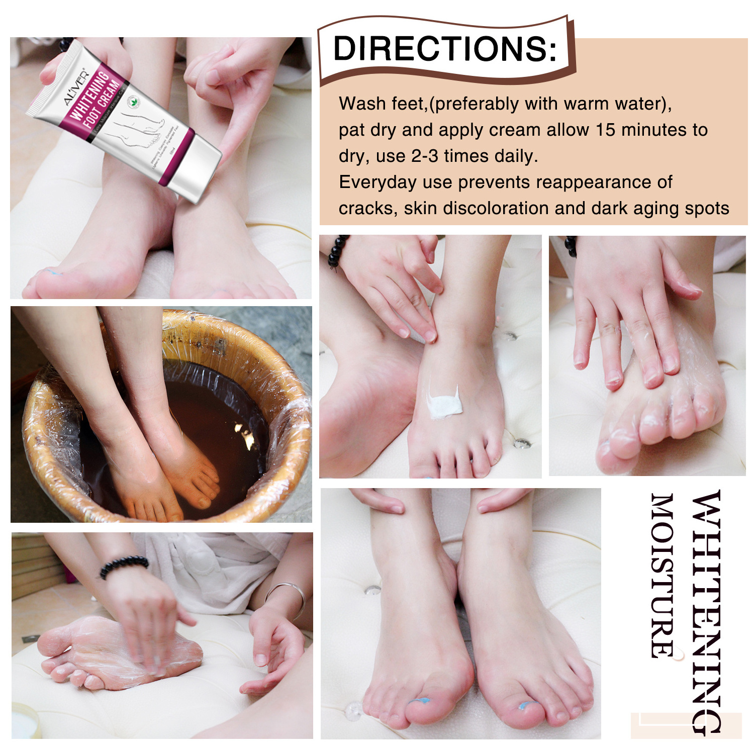 Professional Organic Anti Crack Foot Repairing Cream Best Nourishing Softening Whitening Foot Cream