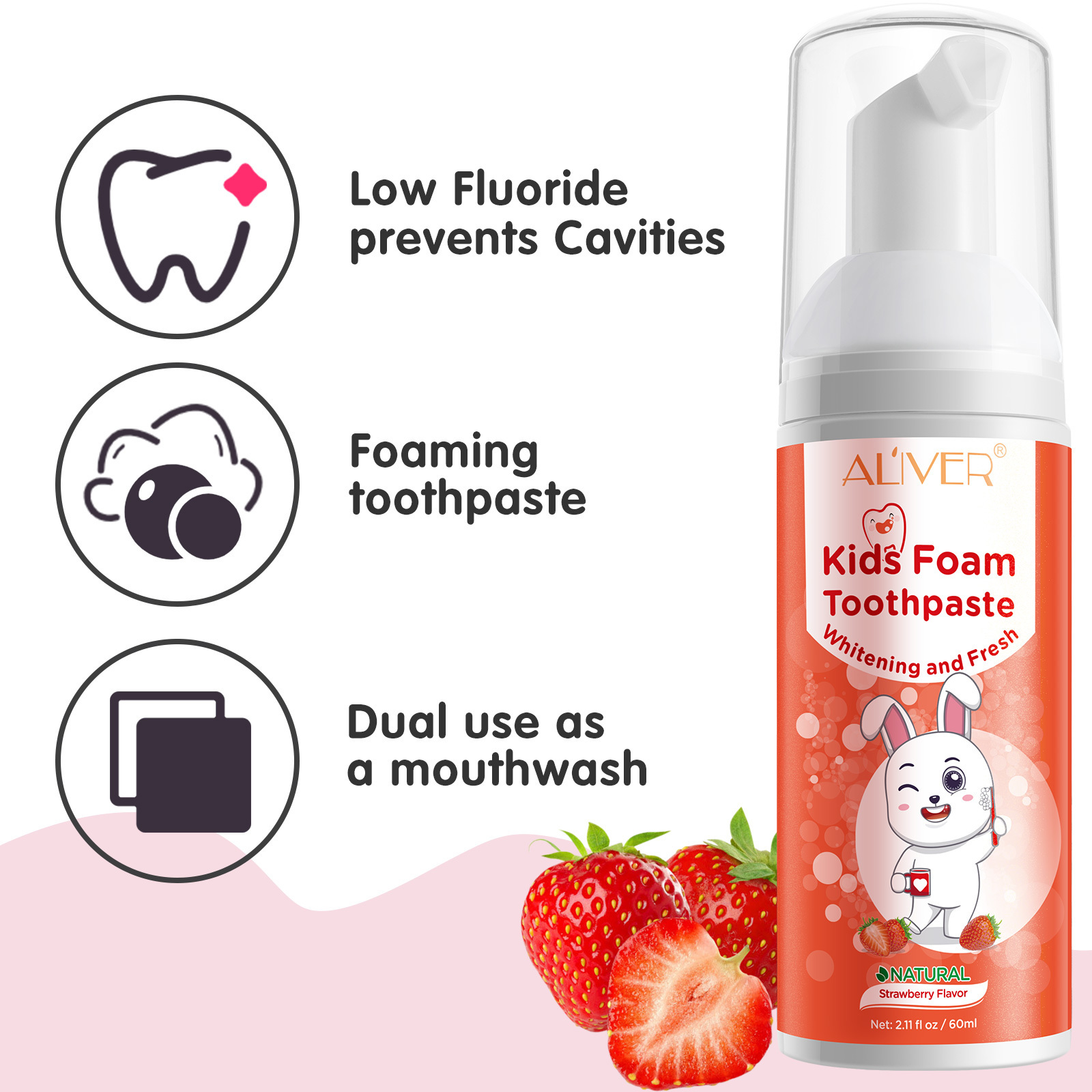 Wholesale hot sale natural organic fluoride toothpaste teeth whitening foam toothpaste for kids oral care health