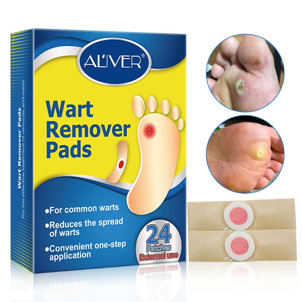 Best Selling Products 24 Pcs Foot Warts Plaster Callus Cushions Remover Pad and Corn Removal Patches for Feet Toes