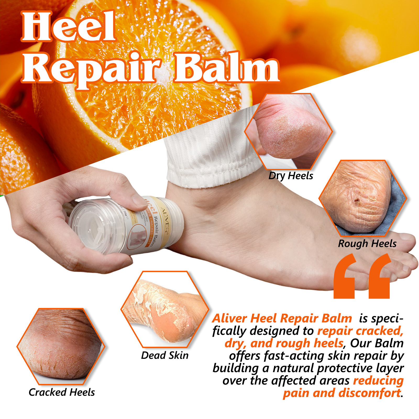 Private Label Foot Care Natural Hydrating Rough Cracked Heel Repair Balm Dead Skin Removal Balm Stick