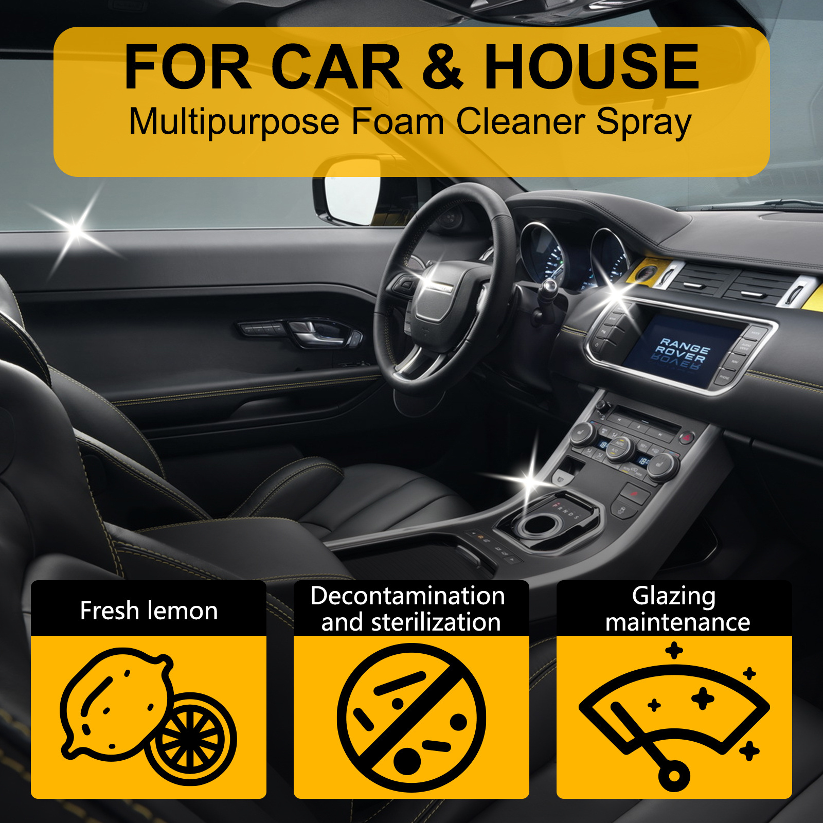 Private Label 100ml Car Interior Leather Seat Deep Cleaning Foam Multi Purpose Foam Cleaner Spray for Car And House