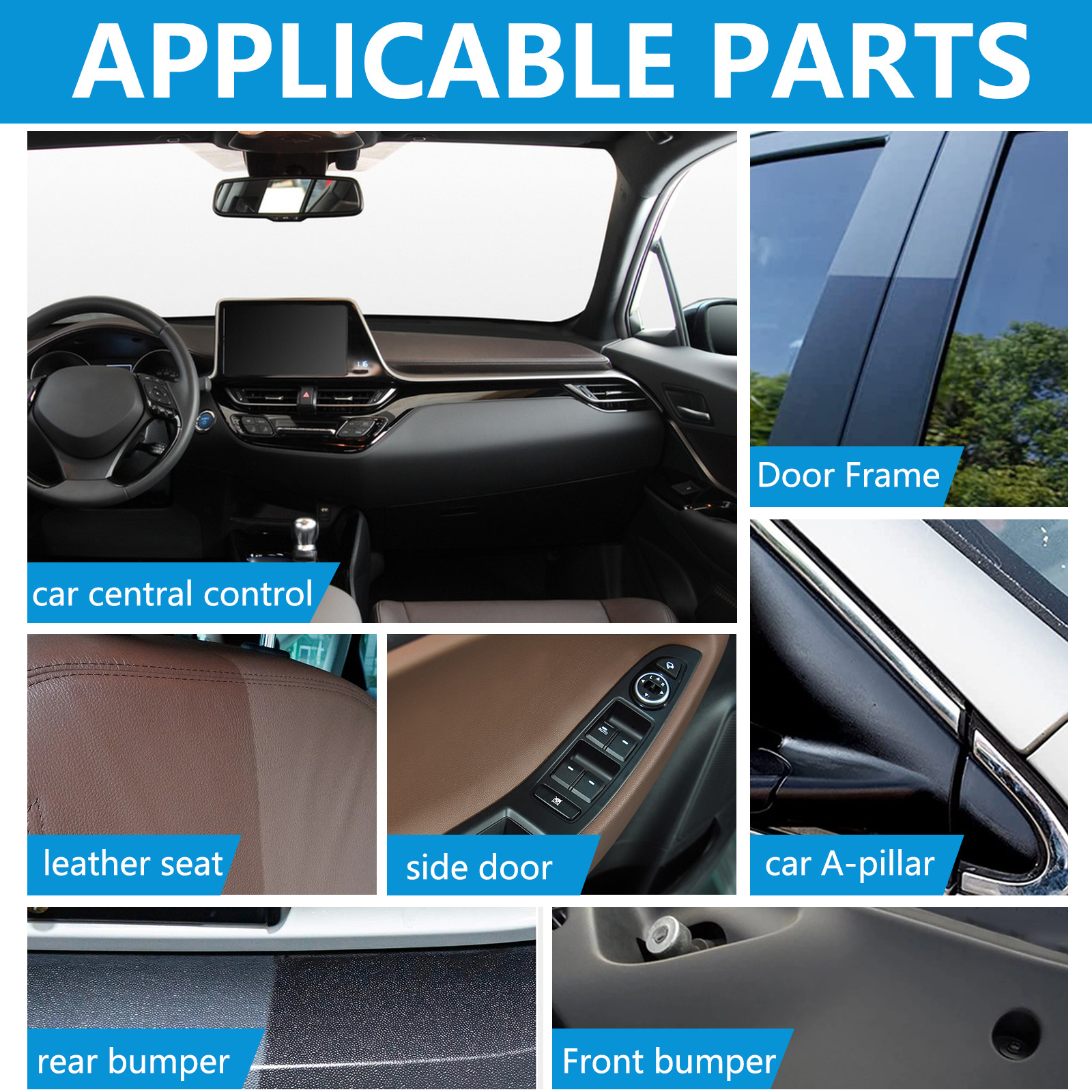 Professional Car Outer Interior Care Trim Panel Cleaner Refurbish Coating Agent Plastic Parts Restorer Liquid for Car Exterior