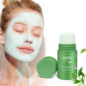 ELAIMEI Hot Sale Skin Care Green Tea Clay Face Mask Stick Natural Moisturizing Whitening Hydrating Mask Facial Mask Stick