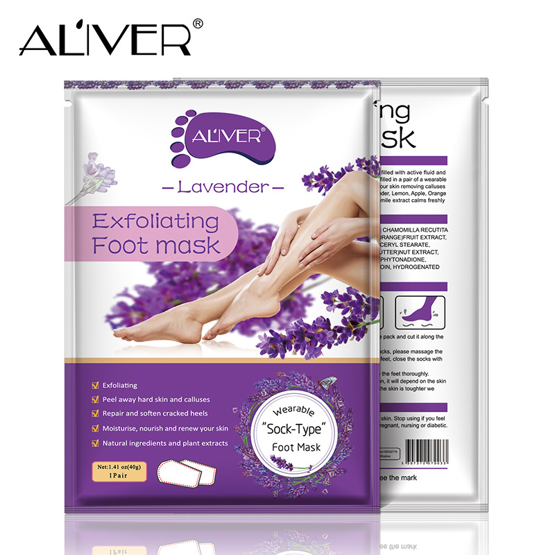 ALIVER Customized Foot Masking Peel Natural  Moisturizing Exfoliating Peeling Off Foot Mask