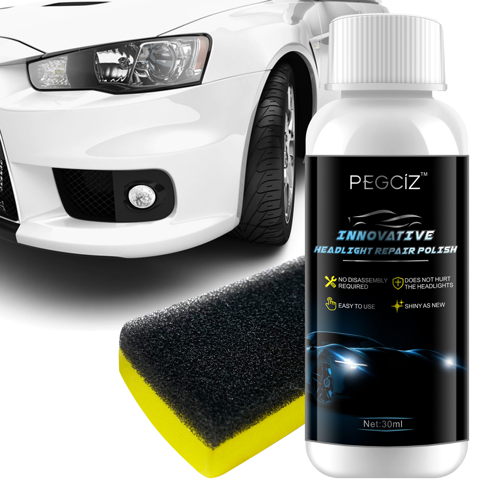 20ml Powerful Advance Headlight Repair Agent Car Headlamp Repair Fluid Liquid Kit Innovative Car Headlight Renewal Polish