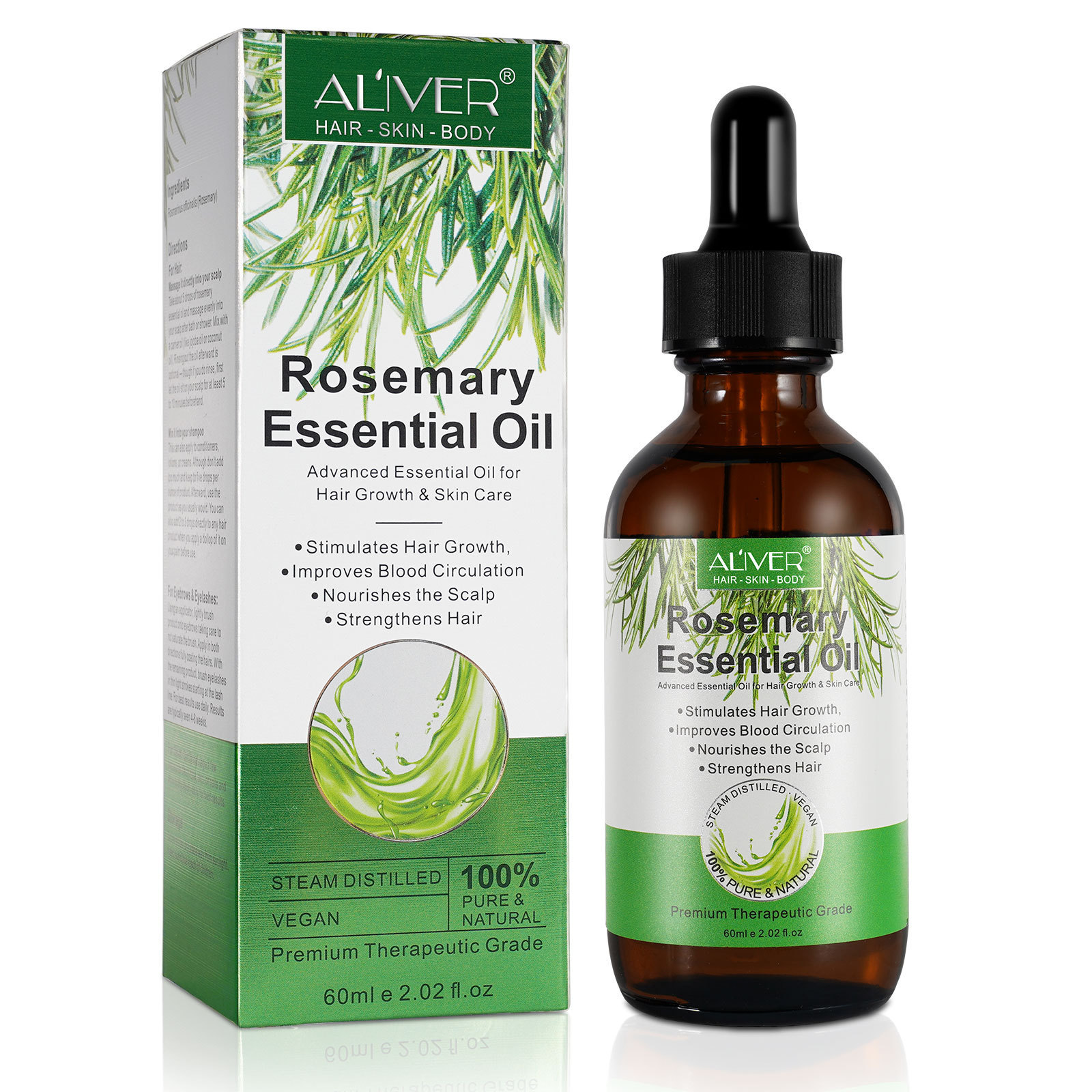 USA UK inStock Private Label Natural Organic Rosemary Essential Oil Women Black Hair Care Products Rosemary Oil Hair Growth