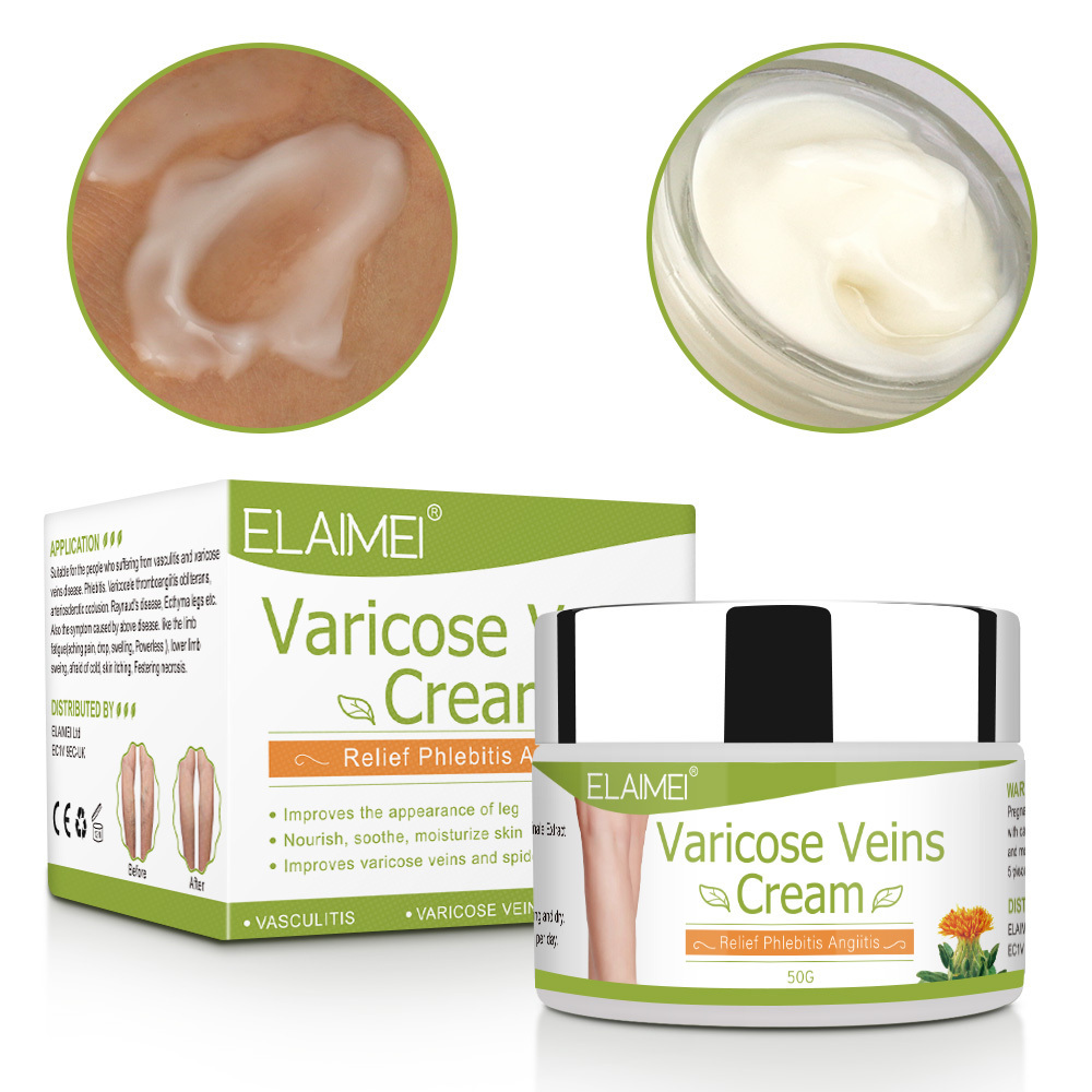 ELAIMEI herbal ointment relieve care phlebitis angiitis varicose vein remover cream,spider varicose veins treatment cream