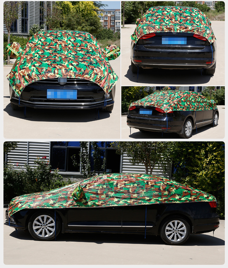 23 new design car clothing half cover rain protection sun protection heat insulation half car cover