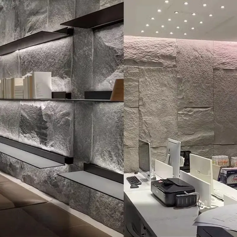 pu culture stone 3d decoration pu stone wall panel