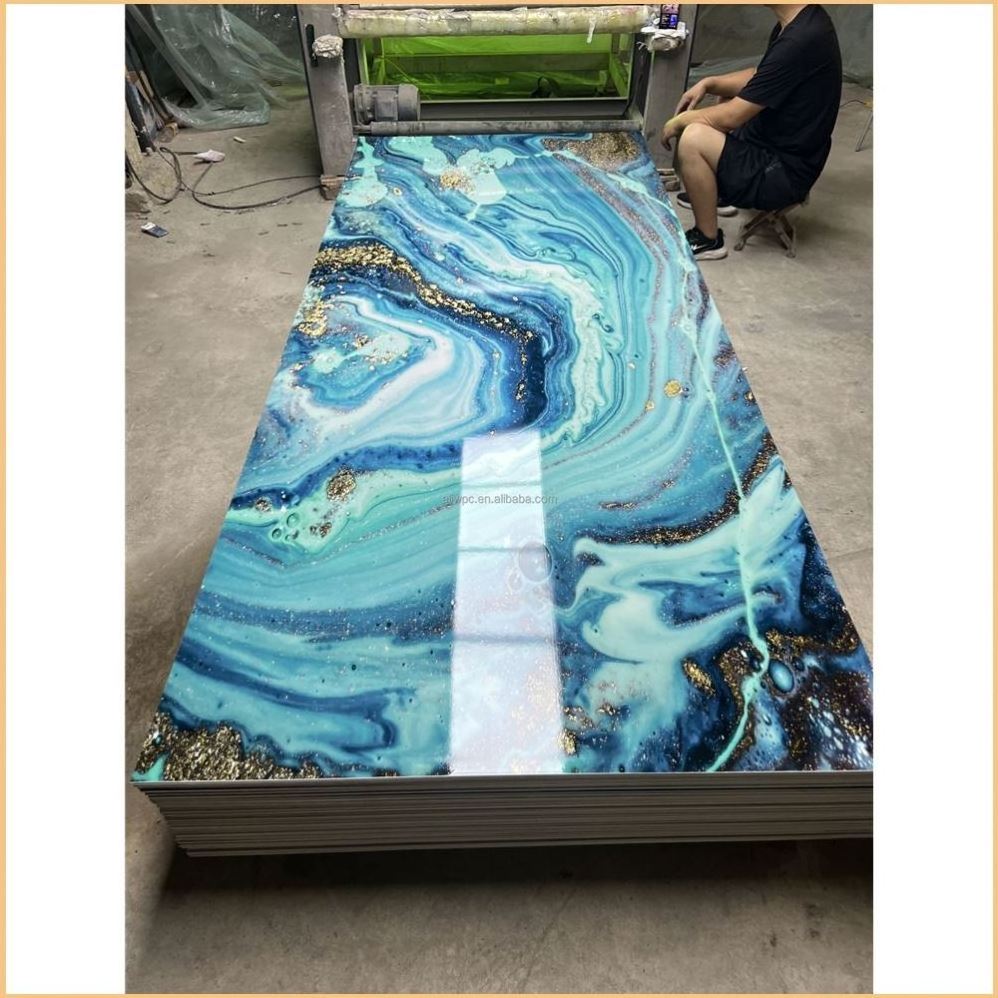 3D Coating Wall Panel 4X8 Uv Marble Alternative Pvc Sheet