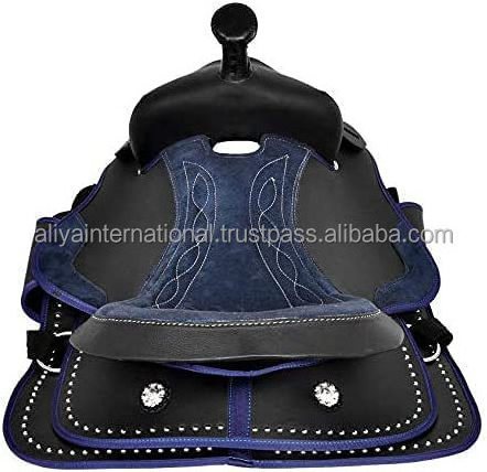 Synthetic Western Barrel Racing Horse Saddle Tack with include Saddle Pad,