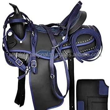 Synthetic Western Barrel Racing Horse Saddle Tack with include Saddle Pad,