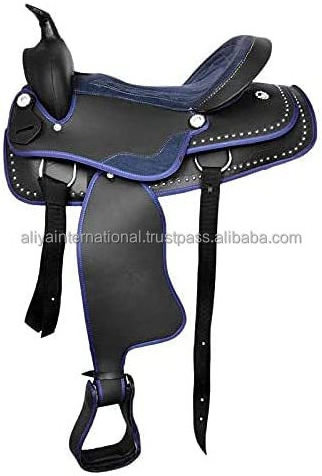 Synthetic Western Barrel Racing Horse Saddle Tack with include Saddle Pad,